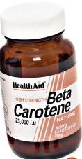 Health Aid Beta Carotene 15mg Capsules 30