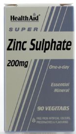 Health Aid Zinc Sulphate 200mg Tablets 90